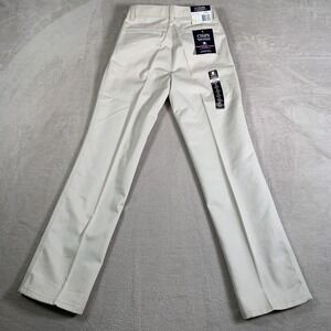 Chaps Pants Boys 12 Slim Cement Pleated Front Adjustable‎ Waist School Uniform